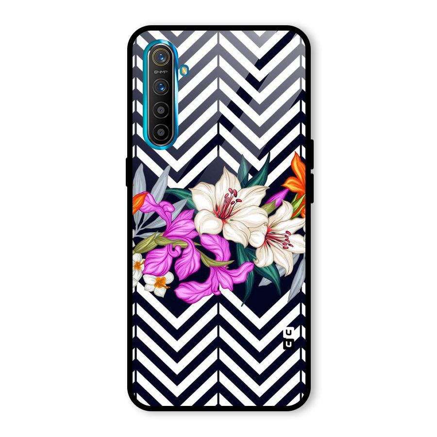 Artsy ZigZag Floral Glass Back Case for Realme XT