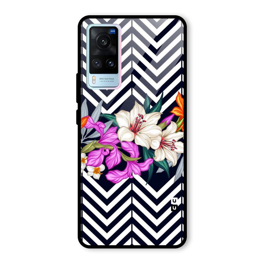 Artsy ZigZag Floral Glass Back Case for Vivo X60