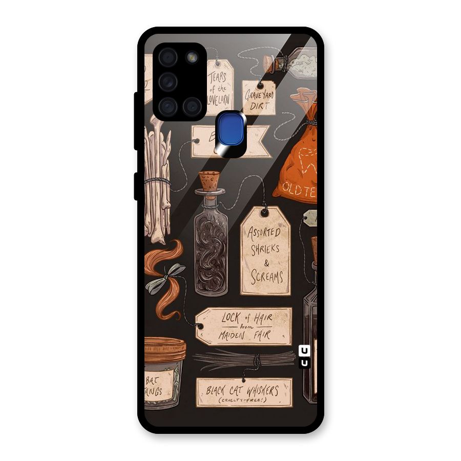 Asorted Shreks Glass Back Case for Galaxy A21s