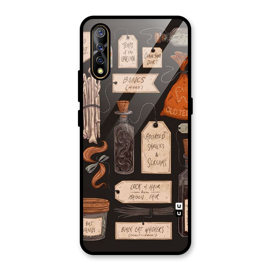 Asorted Shreks Glass Back Case for Vivo S1