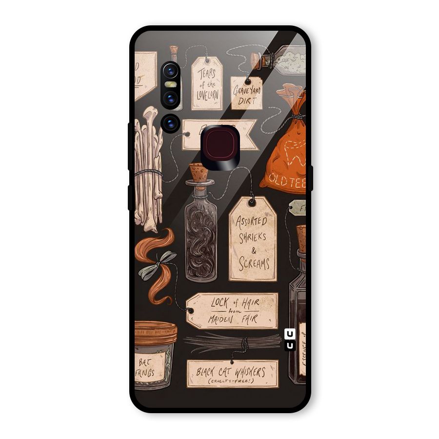 Asorted Shreks Glass Back Case for Vivo V15