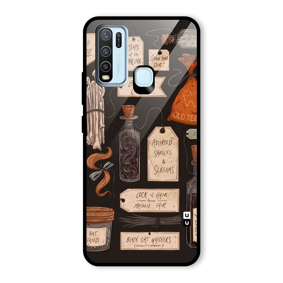 Asorted Shreks Glass Back Case for Vivo Y30