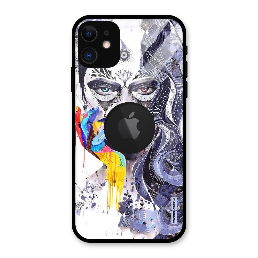 Astonishing Artwork Glass Back Case for iPhone 11 Logo Cut