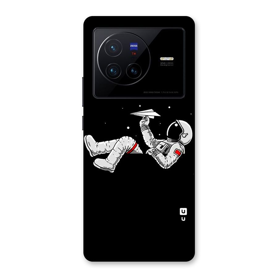 Astronaut Aeroplane Back Case for Vivo X80