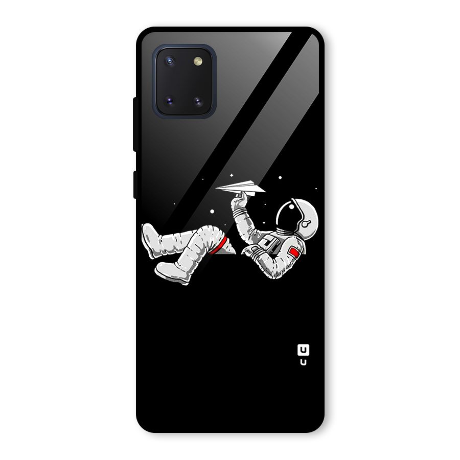 Astronaut Aeroplane Glass Back Case for Galaxy Note 10 Lite