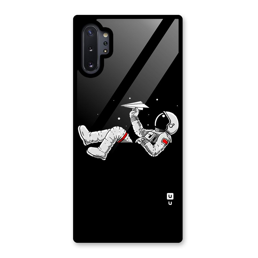 Astronaut Aeroplane Glass Back Case for Galaxy Note 10 Plus