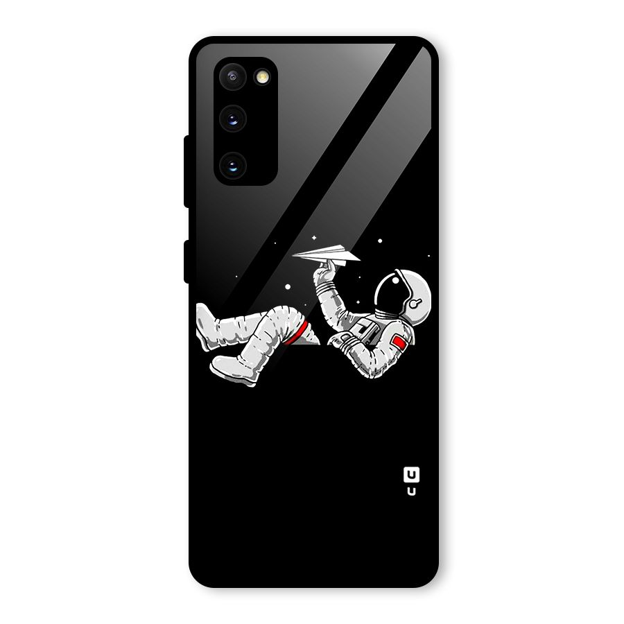 Astronaut Aeroplane Glass Back Case for Galaxy S20 FE 5G
