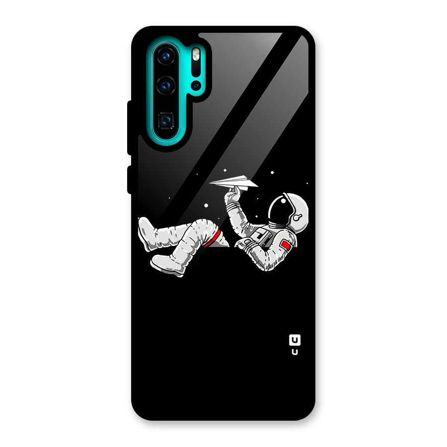 Astronaut Aeroplane Glass Back Case for Huawei P30 Pro