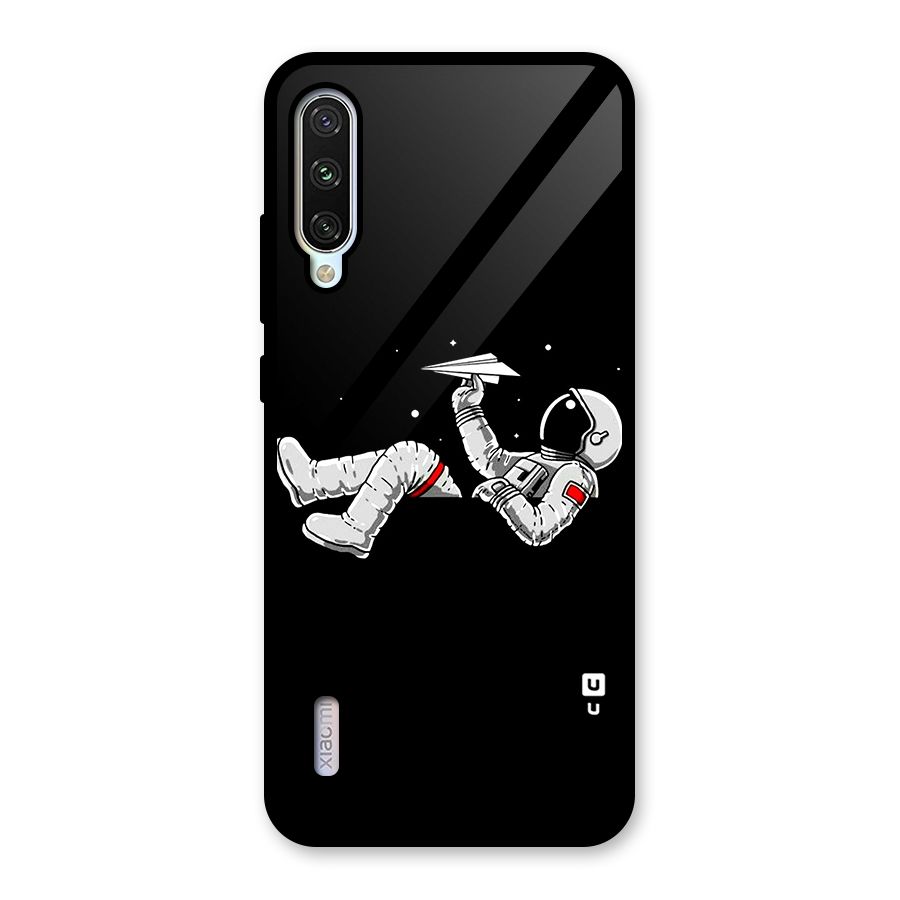 Astronaut Aeroplane Glass Back Case for Mi A3
