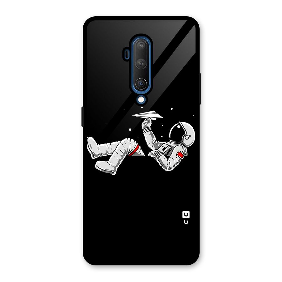 Astronaut Aeroplane Glass Back Case for OnePlus 7T Pro