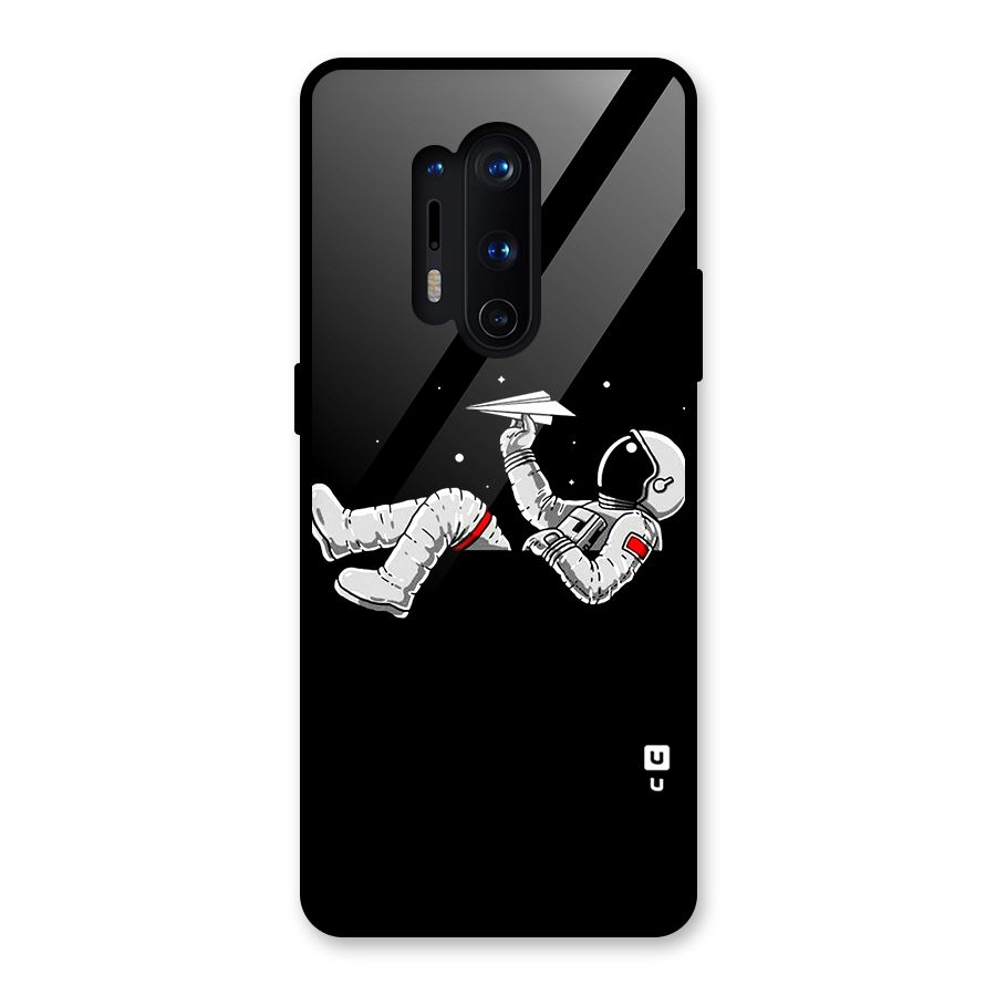 Astronaut Aeroplane Glass Back Case for OnePlus 8 Pro