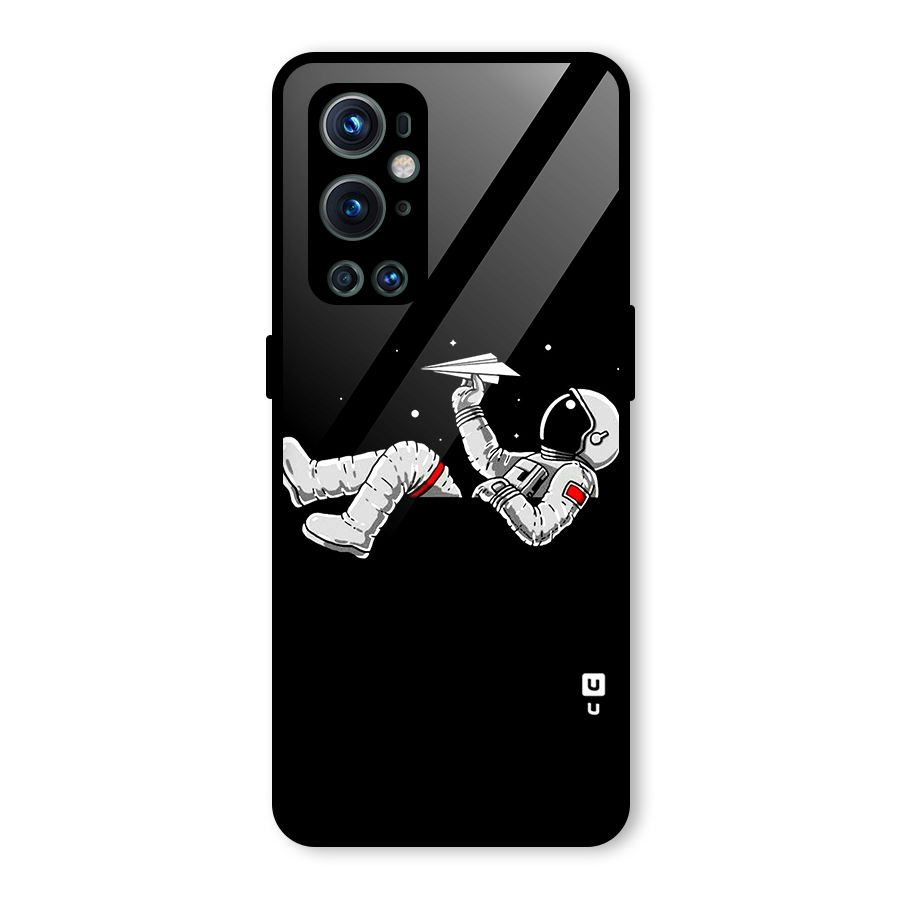 Astronaut Aeroplane Glass Back Case for OnePlus 9 Pro