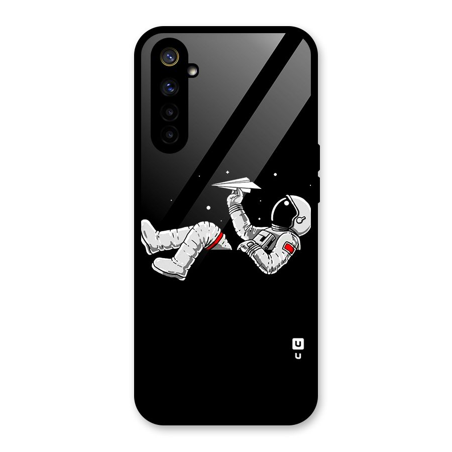 Astronaut Aeroplane Glass Back Case for Realme 6