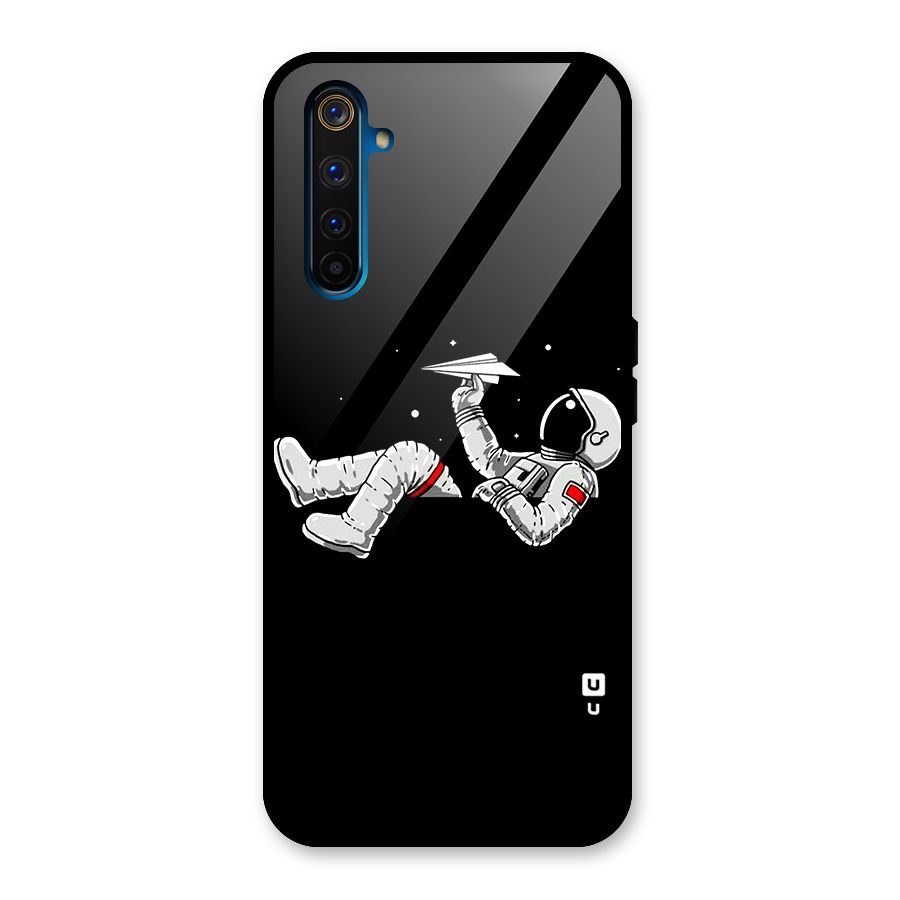 Astronaut Aeroplane Glass Back Case for Realme 6 Pro