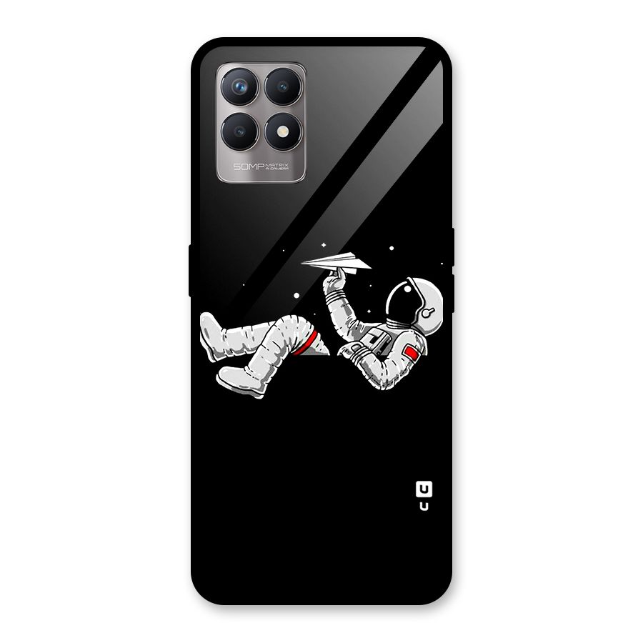 Astronaut Aeroplane Glass Back Case for Realme Narzo 50