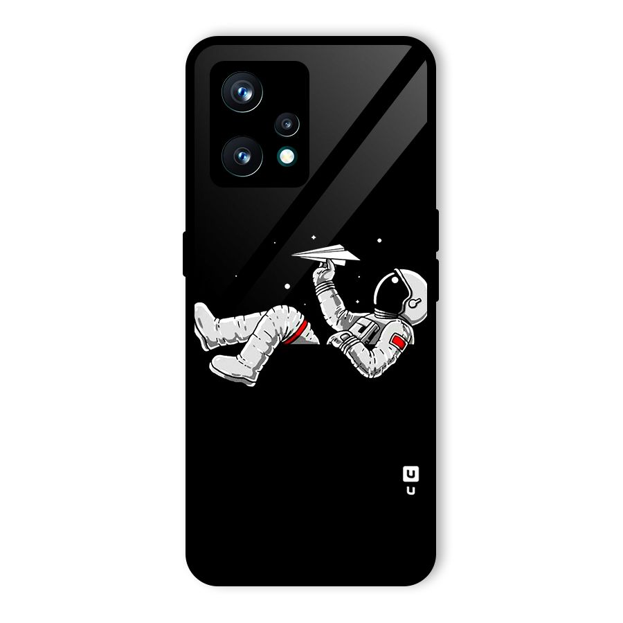 Astronaut Aeroplane Glass Back Case for Realme Narzo 50 Pro