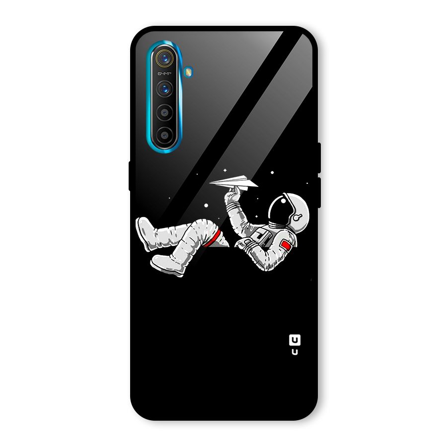Astronaut Aeroplane Glass Back Case for Realme X2