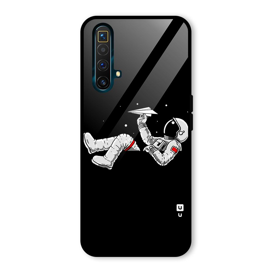 Astronaut Aeroplane Glass Back Case for Realme X3 SuperZoom