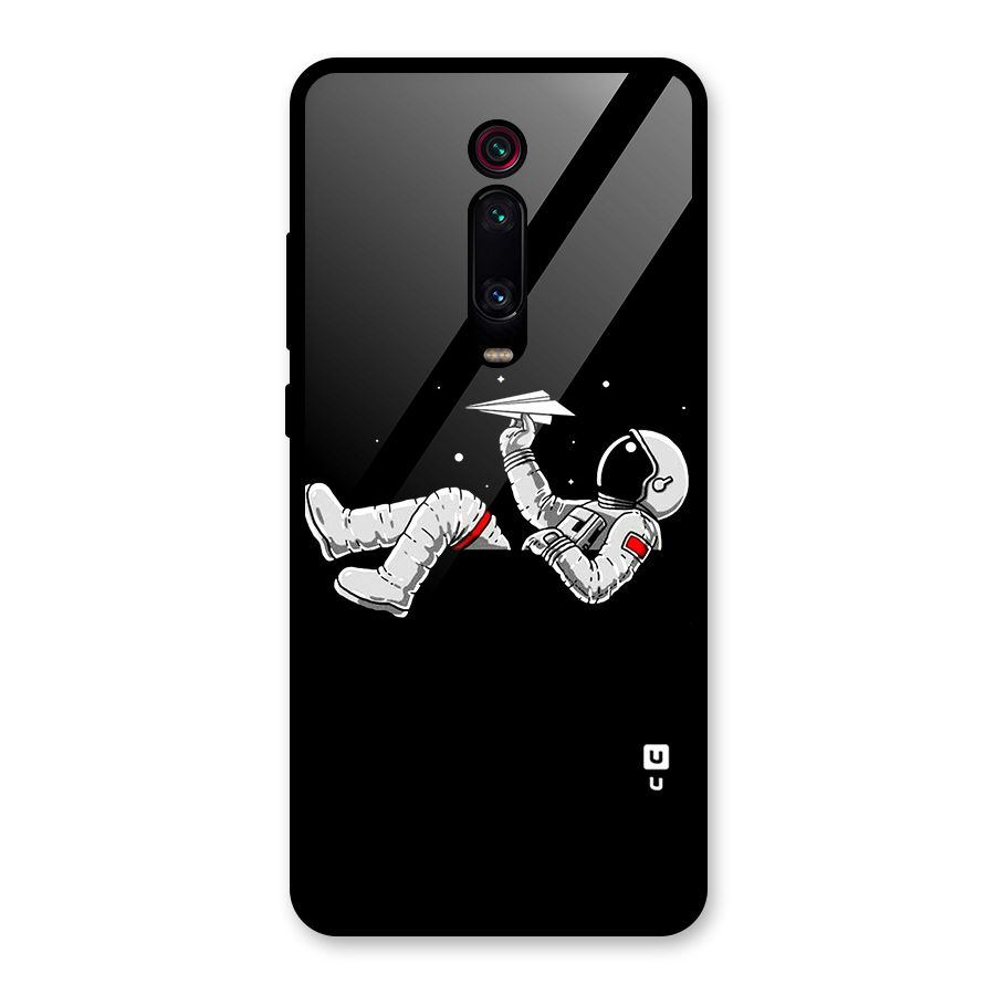Astronaut Aeroplane Glass Back Case for Redmi K20