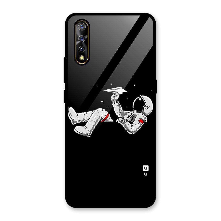 Astronaut Aeroplane Glass Back Case for Vivo S1