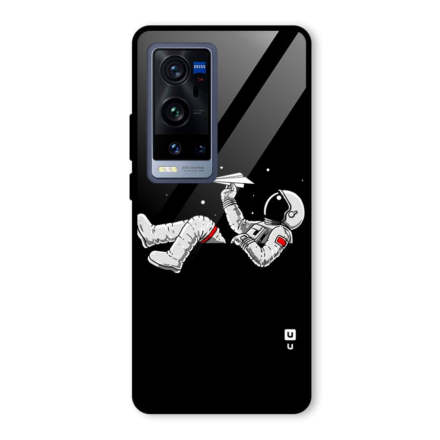 Astronaut Aeroplane Glass Back Case for Vivo X60 Pro Plus