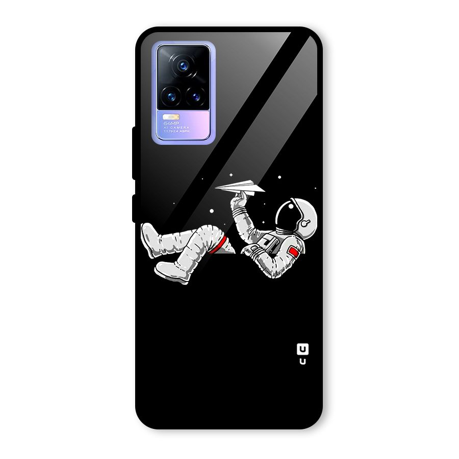 Astronaut Aeroplane Glass Back Case for Vivo Y73