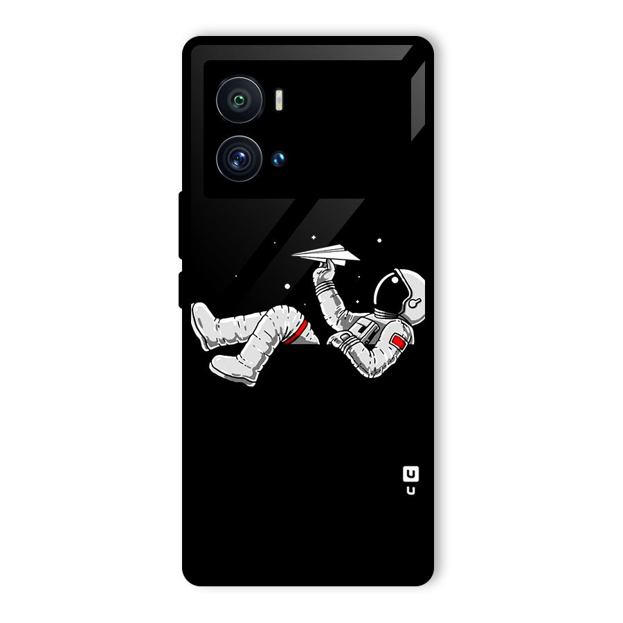 Astronaut Aeroplane Glass Back Case for Vivo iQOO 9 Pro