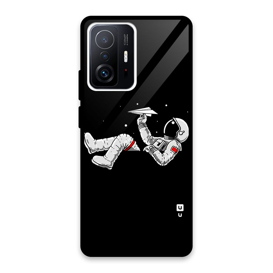 Astronaut Aeroplane Glass Back Case for Xiaomi 11T Pro