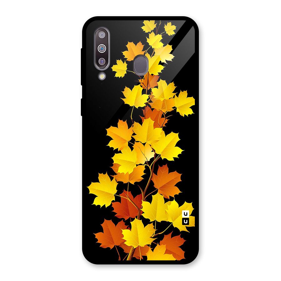 Autumn Forest Leaves Glass Back Case for Galaxy M30