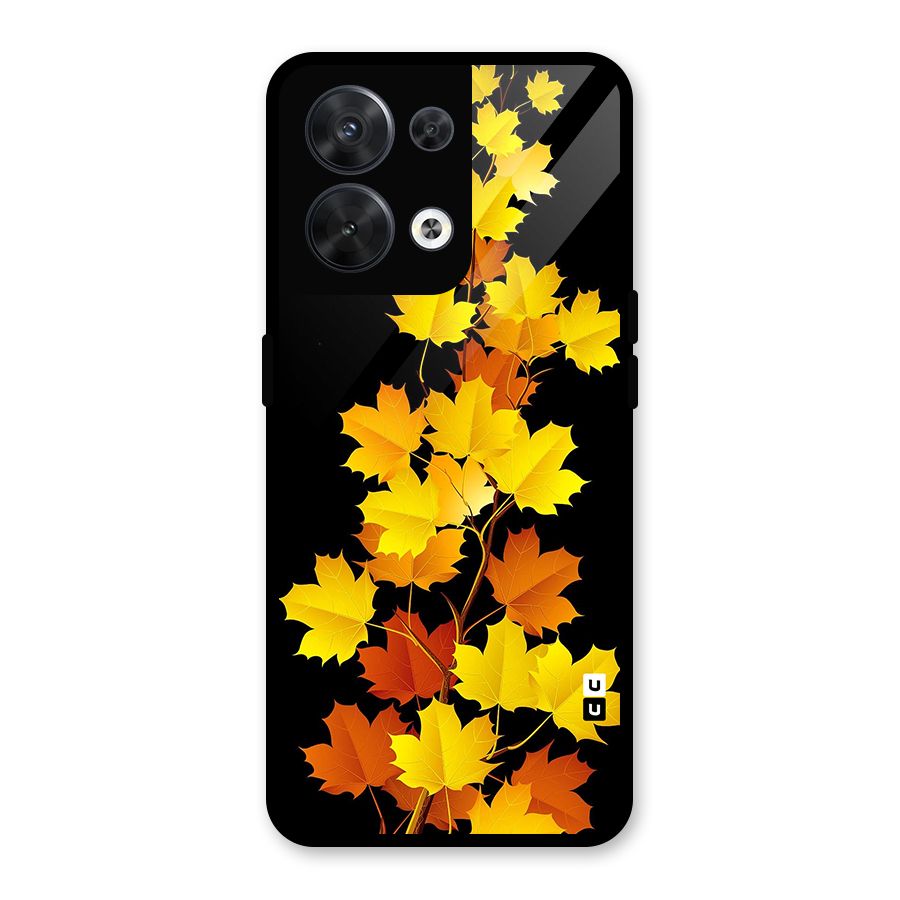 Autumn Forest Leaves Glass Back Case for Oppo Reno8 5G