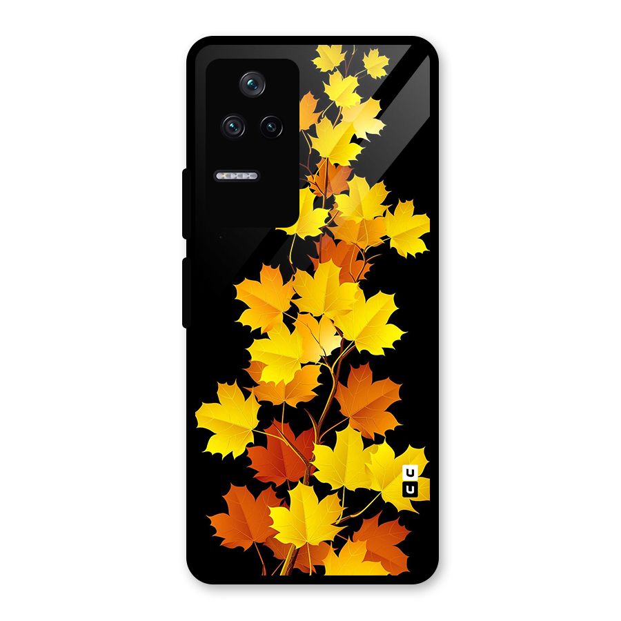 Autumn Forest Leaves Glass Back Case for Poco F4 5G