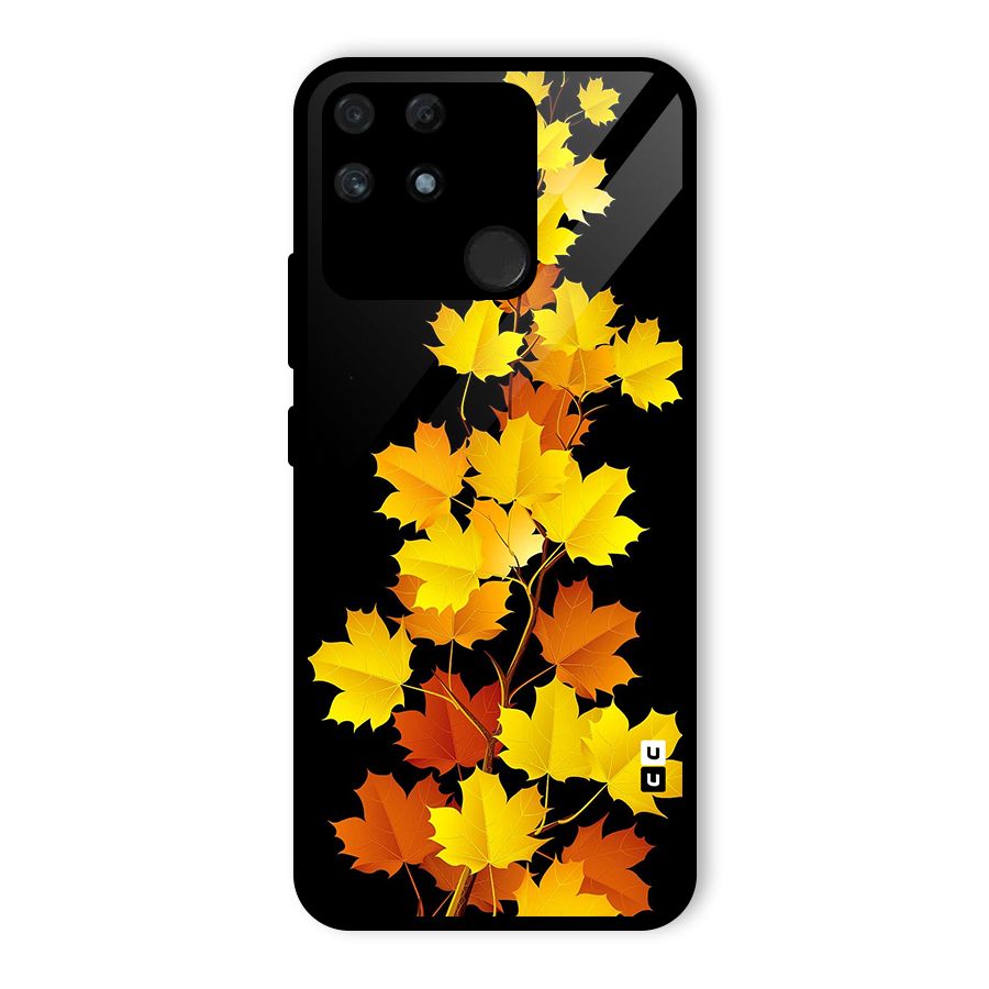Autumn Forest Leaves Glass Back Case for Realme Narzo 50A