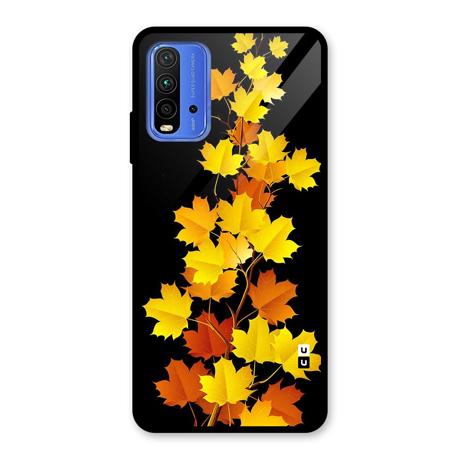Autumn Forest Leaves Glass Back Case for Redmi 9 Power