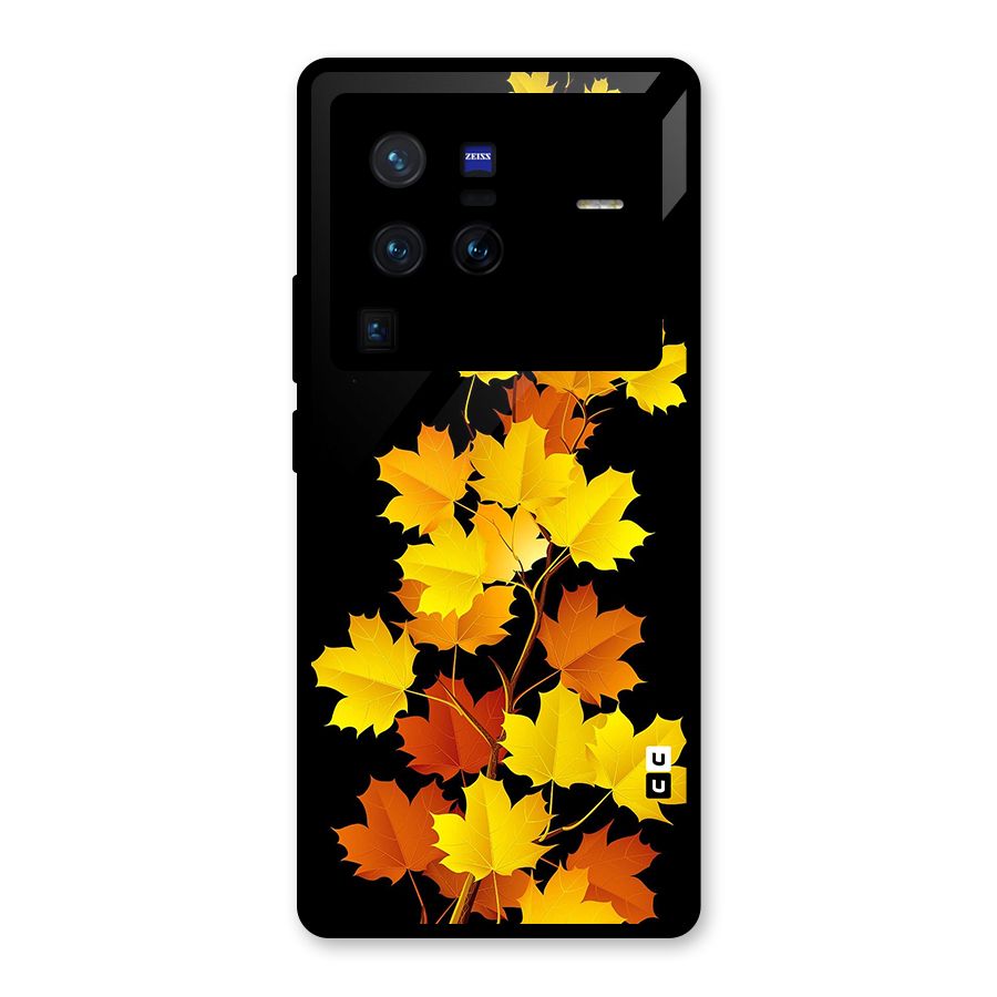 Autumn Forest Leaves Glass Back Case for Vivo X80 Pro