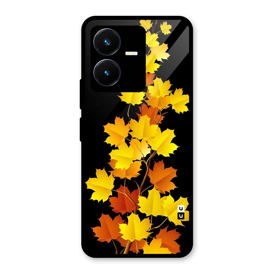 Autumn Forest Leaves Glass Back Case for Vivo Y22