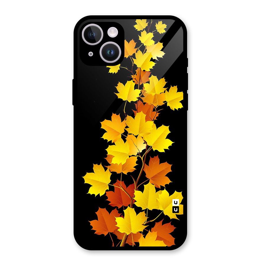 Autumn Forest Leaves Glass Back Case for iPhone 14 Plus