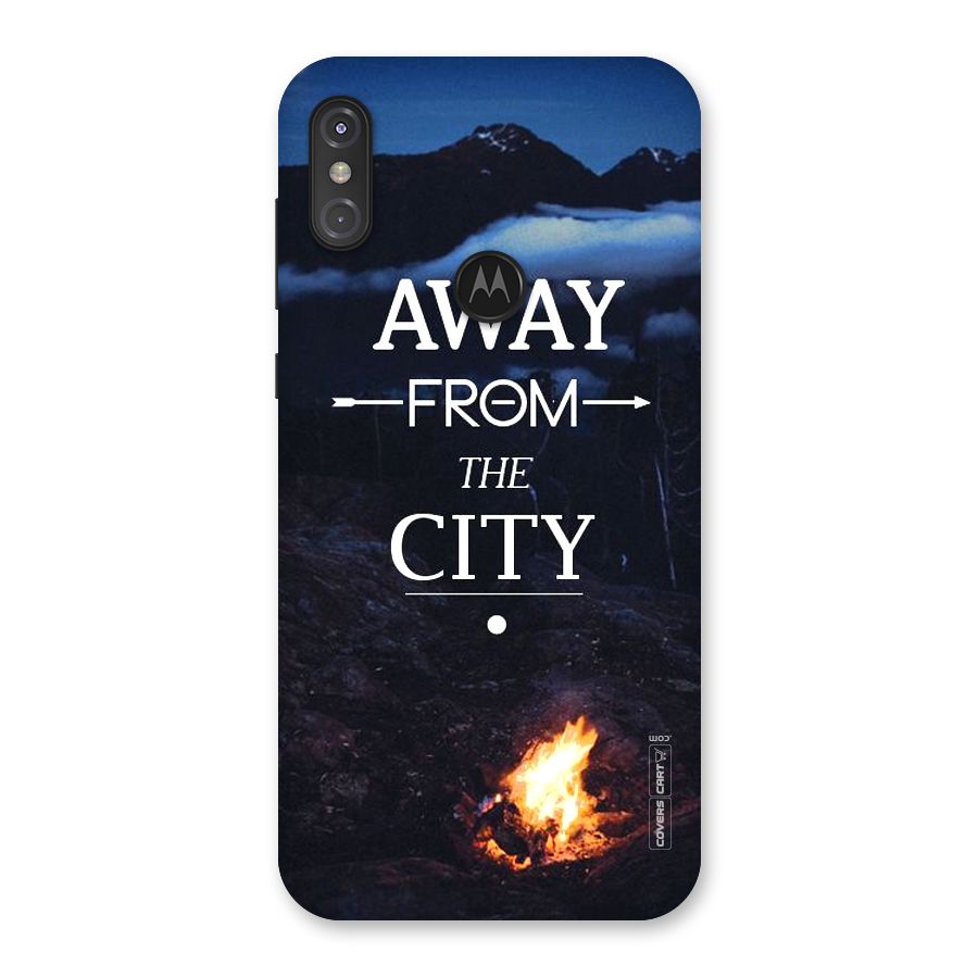 Away From City Back Case for Motorola One Power