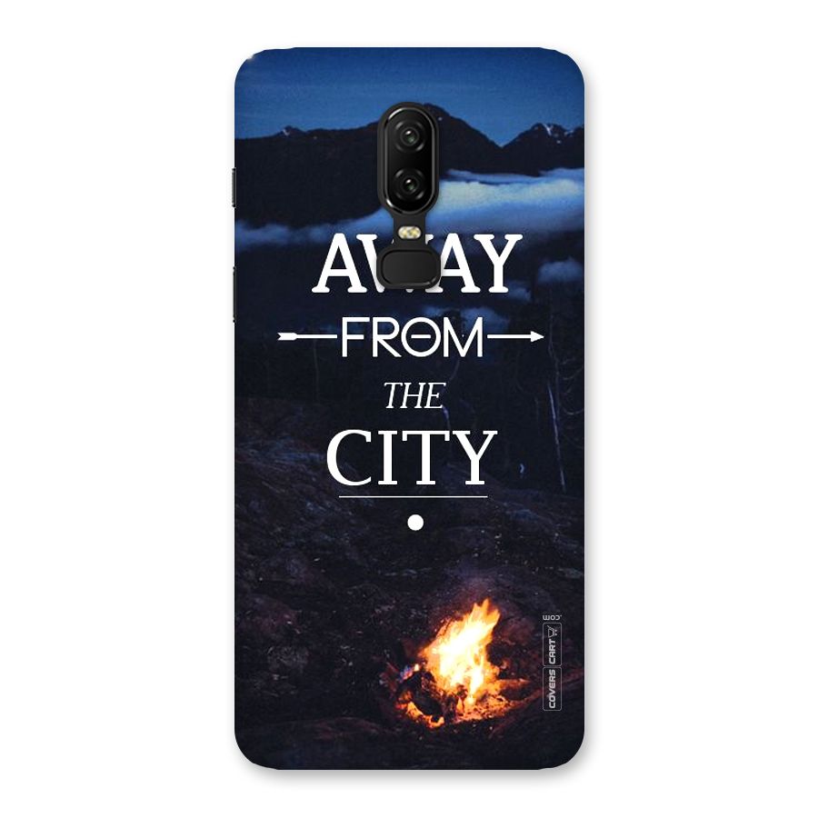 Away From City Back Case for OnePlus 6