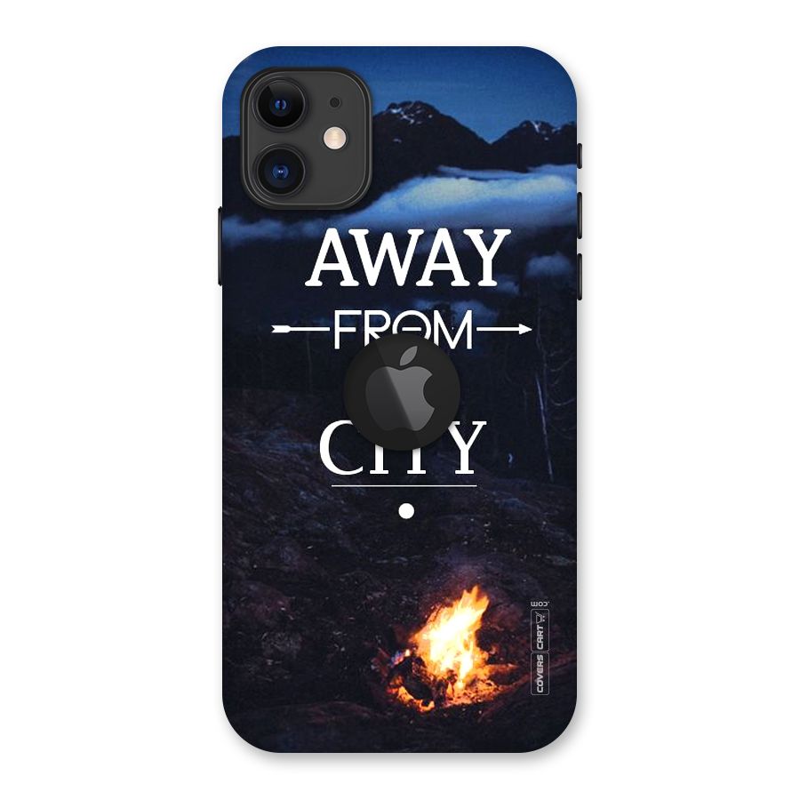 Away From City Back Case for iPhone 11 Logo Cut