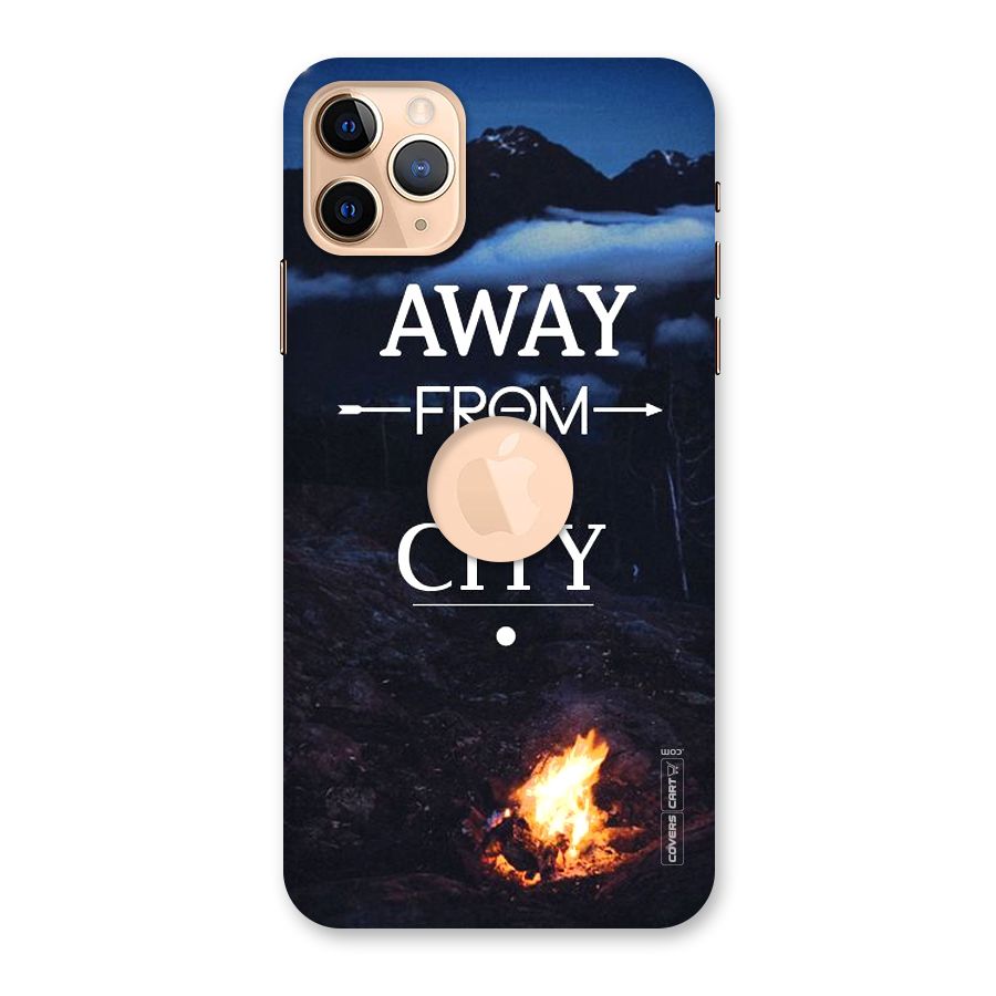 Away From City Back Case for iPhone 11 Pro Max Logo Cut