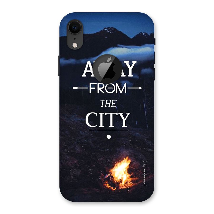 Away From City Back Case for iPhone XR Logo Cut