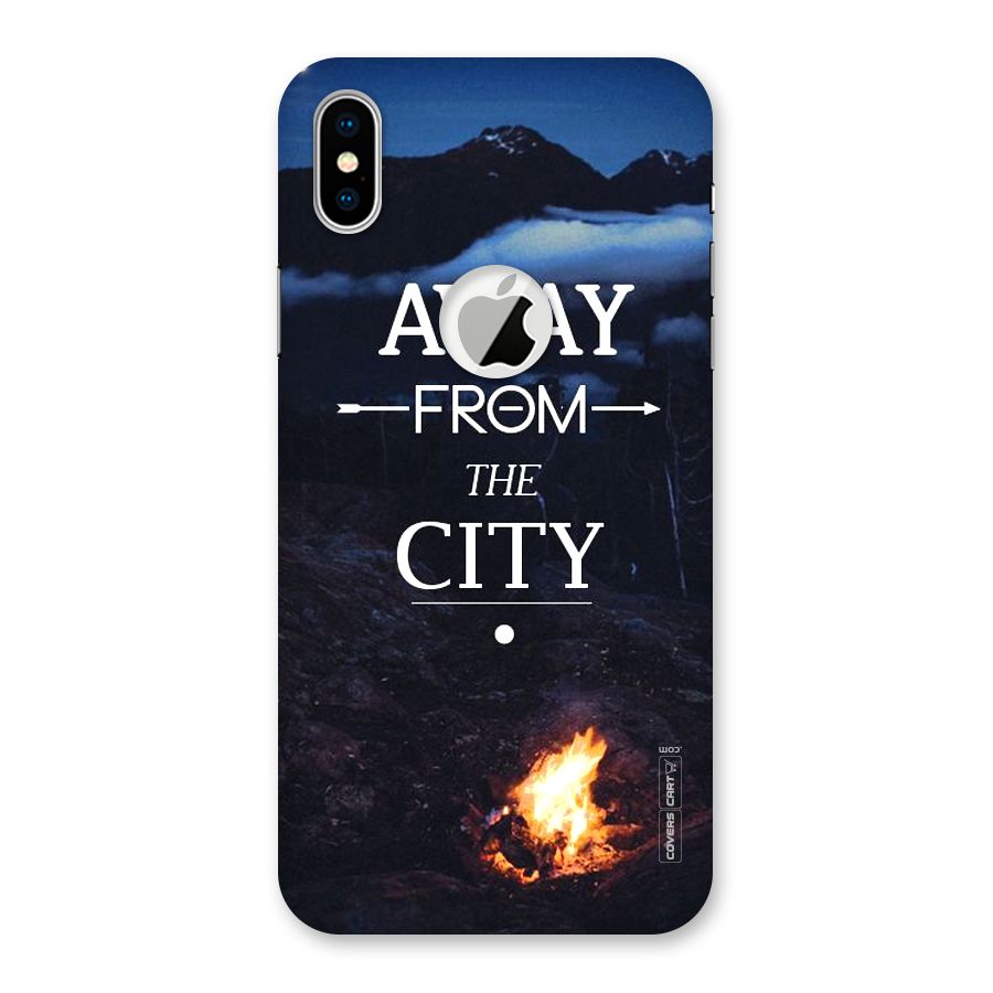 Away From City Back Case for iPhone X Logo Cut