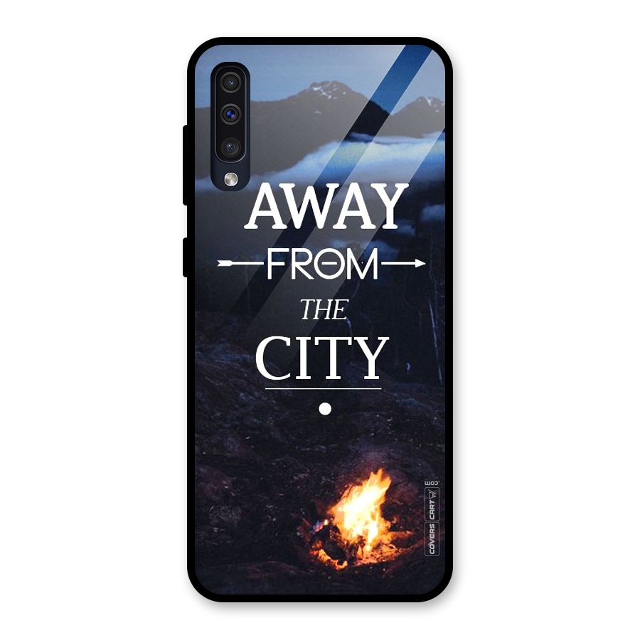 Away From City Glass Back Case for Galaxy A30s