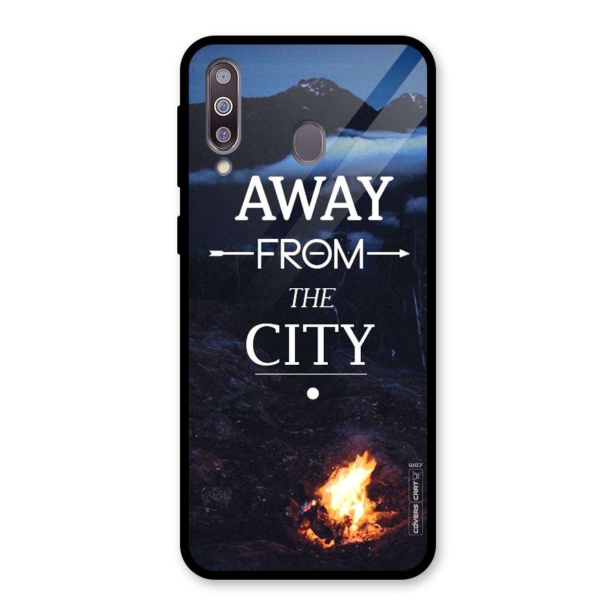 Away From City Glass Back Case for Galaxy M30