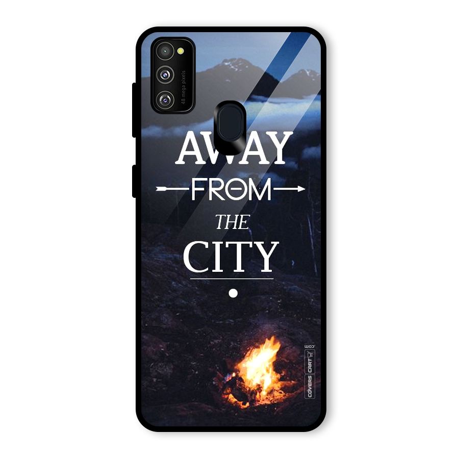 Away From City Glass Back Case for Galaxy M30s