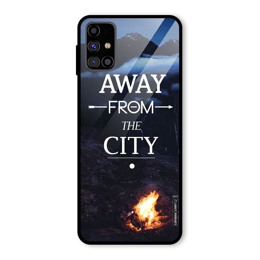 Away From City Glass Back Case for Galaxy M31s