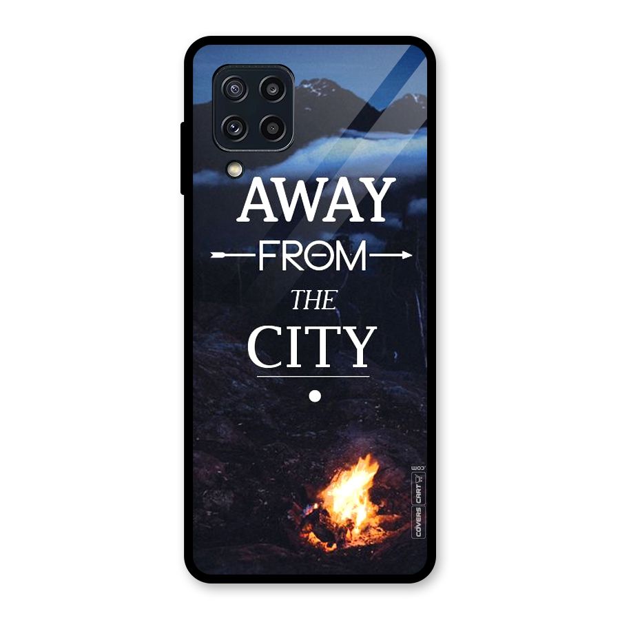 Away From City Glass Back Case for Galaxy M32