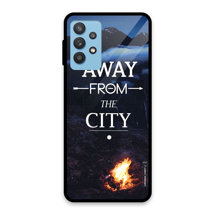 Away From City Glass Back Case for Galaxy M32 5G
