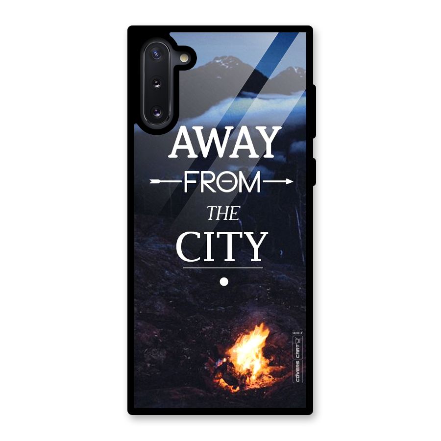 Away From City Glass Back Case for Galaxy Note 10