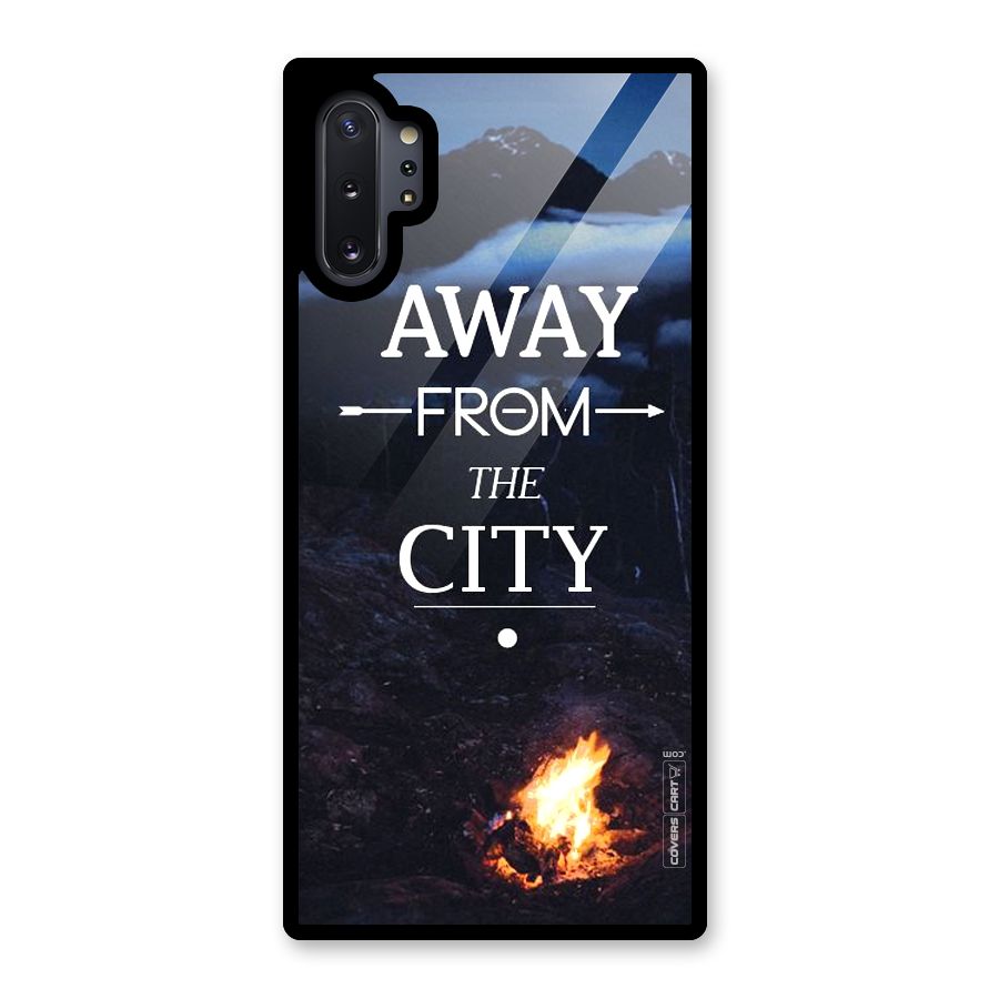 Away From City Glass Back Case for Galaxy Note 10 Plus